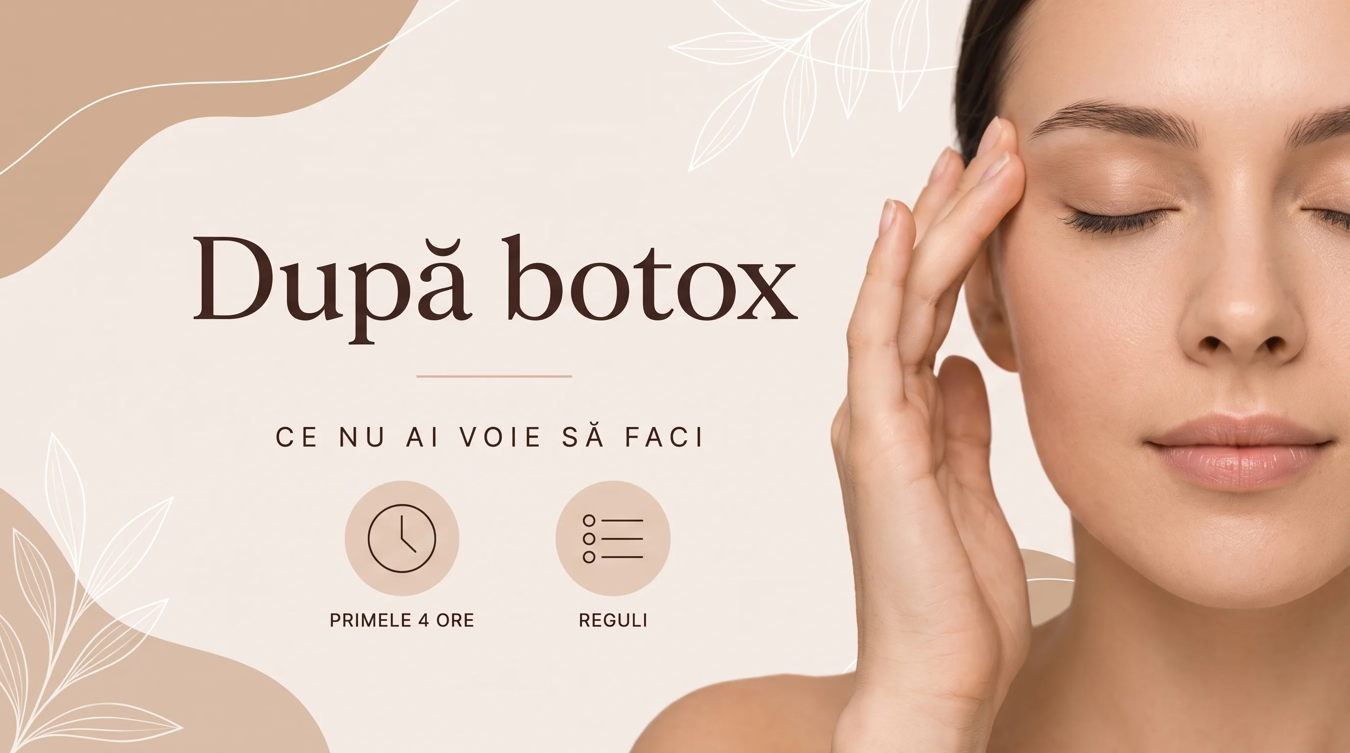 După botox: ce nu ai voie să faci, cât țin restricțiile și când se vede rezultatul